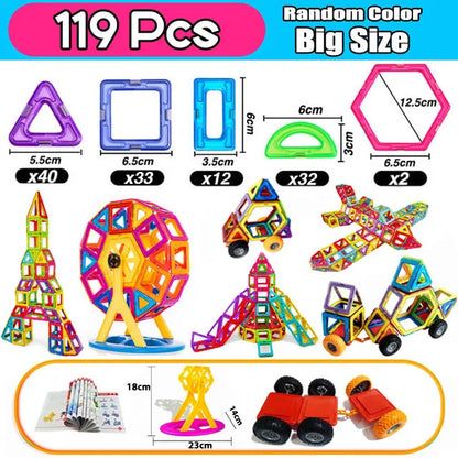 Magnetic Blocks for Children 100-Piece Creative Building Set