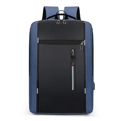Men's Waterproof Oxford Laptop Backpack 15.6 Inch with USB Charging Port High Capacity Business Travel School Bag