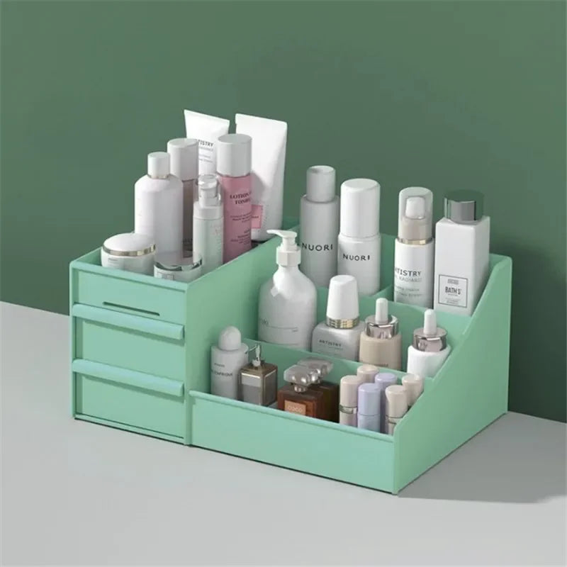 Elegant Large-Capacity Makeup Organiser – Cosmetic Storage Box with Drawers for Jewelry, Nail Polish & More