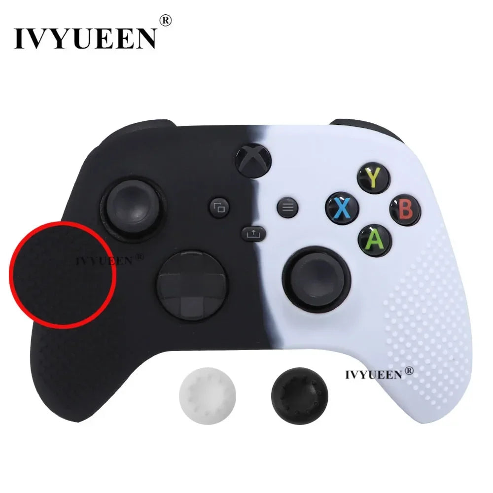 IVYUEEN MixColor Protective Silicone Skin for XBox Series S X XSS XSX Controller ThumbStick Grip Caps Gamepad Protector Cover