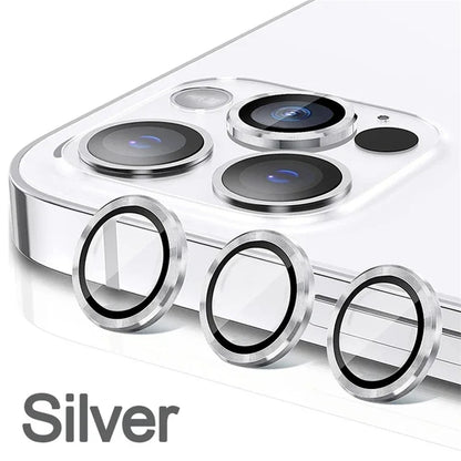 3-2PCS Camera Lens Protector For iPhone 16 Pro Max 16Pro 16Plus  Metal Ring Protector Glass For iPhone 14 15 Plus Camera Lens