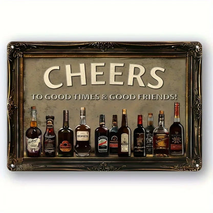 Vintage Metal Tin Poster BBQ Beer Bar Retro Metal Tin Signs Posters Plate Wall Decor for Bar Restaurant Cafe Clubs Retro Plaque