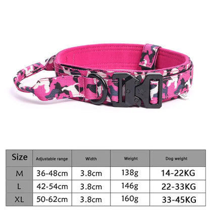 Tactical Dog Collar Leash with Bungee Design