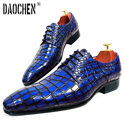 Elegant Men's Loafers Shoes Slip On Casual Dress Pointed Toe Shoes Black Office Business Wedding Real Leather For Shoes