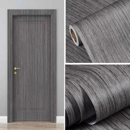 90 Width Wood Grain Door Stickers for Wardrobe Cupboard Table Closet Furniture Waterproof PVC Self Adhesive Wallpaper Home Decor
