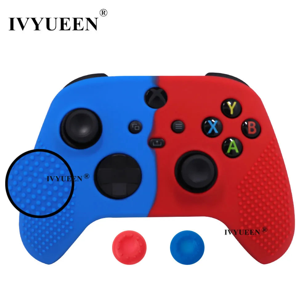 IVYUEEN MixColor Protective Silicone Skin for XBox Series S X XSS XSX Controller ThumbStick Grip Caps Gamepad Protector Cover
