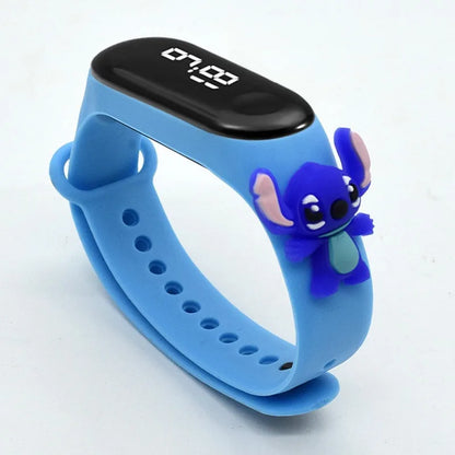 Marvel Spider-Man Children's Cartoon Fashion Watches Stitch Iron Man Electronic Digital LED Display Waterproof Holiday Gift Kids
