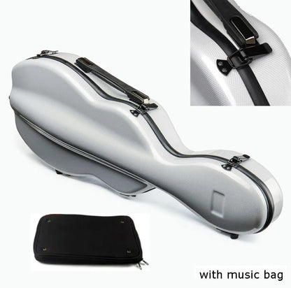 USA low tax Violin Case With Bag Fixed 4/4 3/4 1/2 1/4 Carbon Fiber Violin Box Double Shoulder Strap Spectral Bag Lock