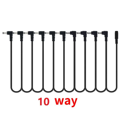 Miwayer Daisy Chain Cables 1 to 2-10 Ways Guitar Effect Pedal Power Supply Adapter 9V DC 1A Reinforced Noiseless Center Negative
