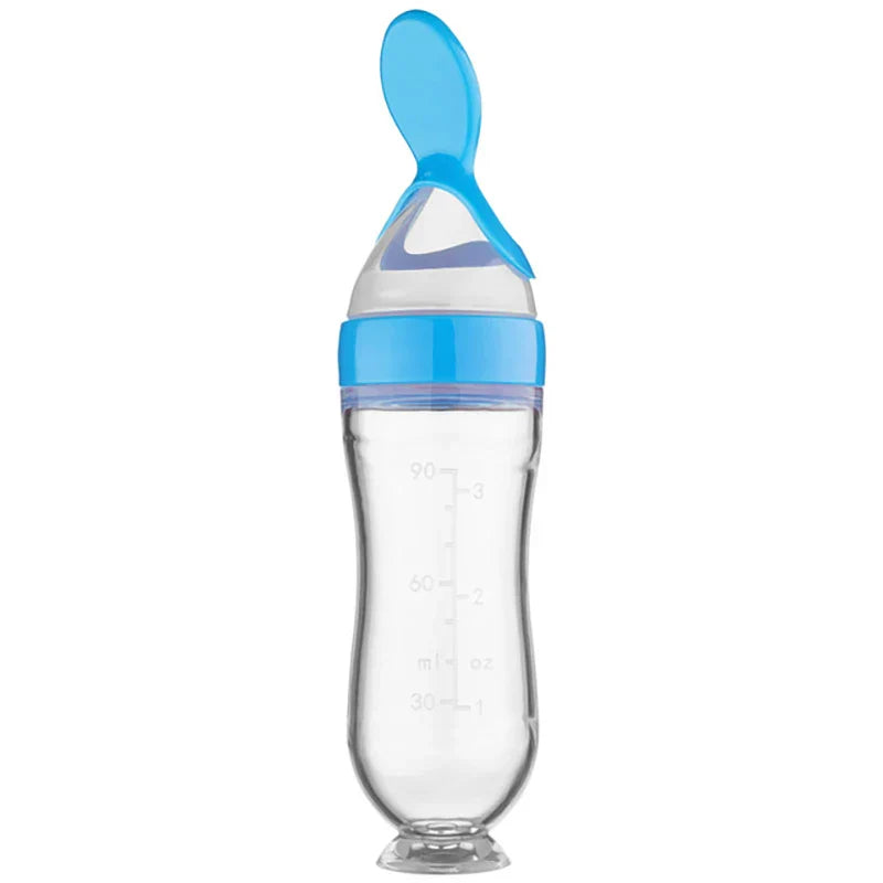 Baby Silicone Squeezing Feeding Bottle – Easy & Mess-Free Feeding!