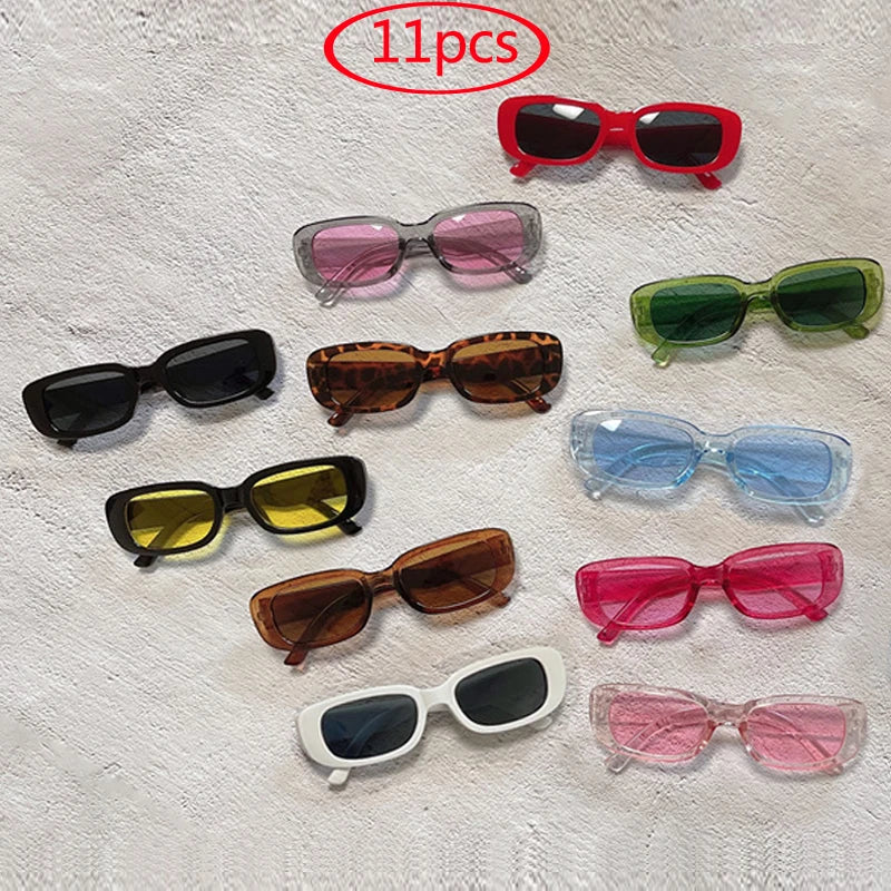 Trendy Small Square Sunglasses for Women and Men, UV400 Protection