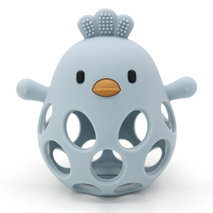 Cartoon Chick-Shaped Baby Silicone Teether Toy