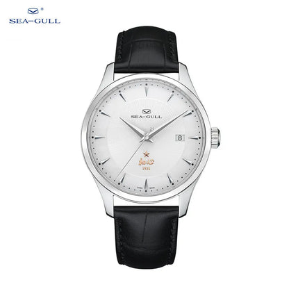 2023 Seagull Men's Mechanical Wristwatches Business Calendar Watch 50m Waterproof Leather Buckle Mens Watches  819.613