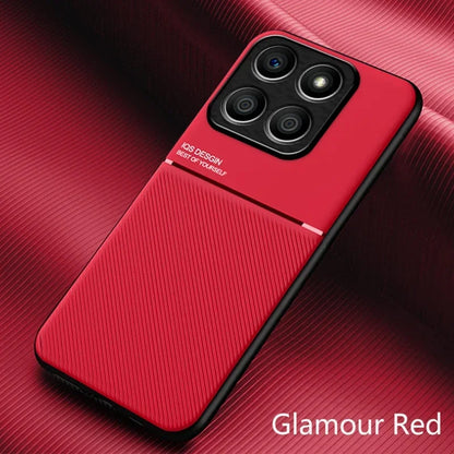 For Redmi K70 Ultra Classic Tilt Strip Grain Magnetic Shockproof PC + TPU Phone Case(Red)