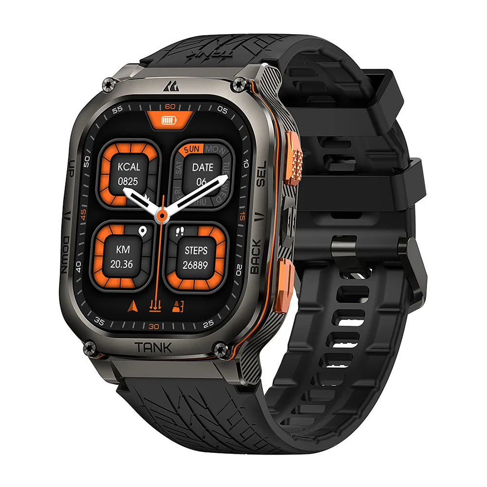 2025 Original KOSPET TANK M3 Smartwatches Men Smart Watch 480mAh AMOLED AOD Bluetooth Call Waterproof Electronic Digital Watches