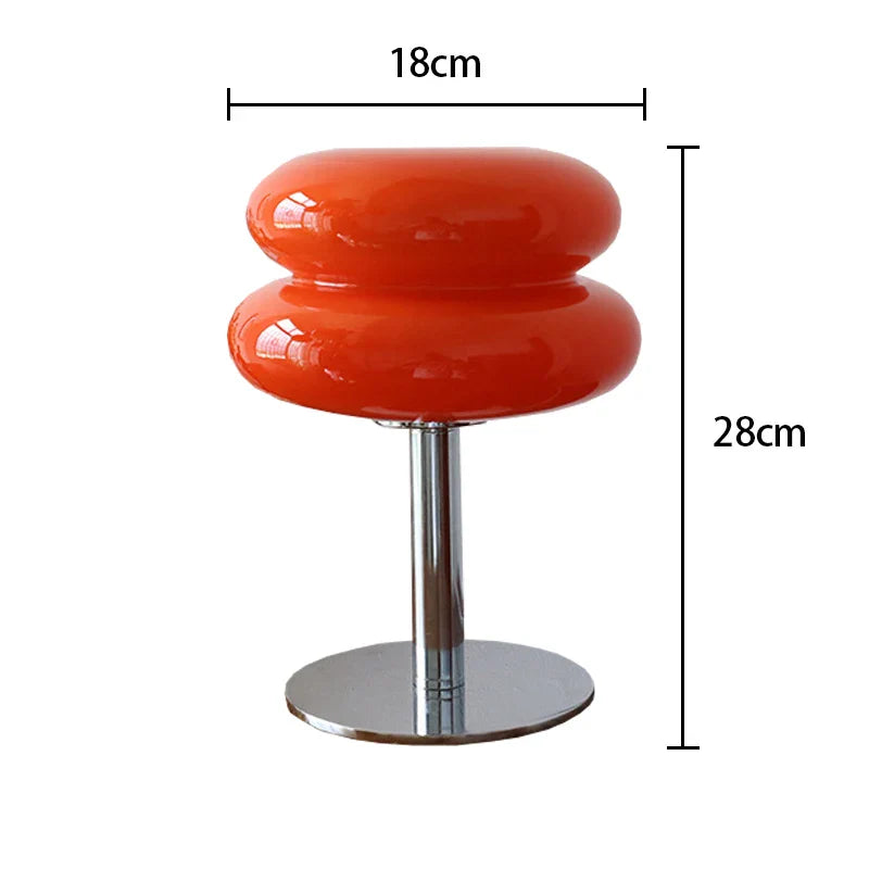 Macaron Retro Glass Table Lamp for Bedroom and Living Room