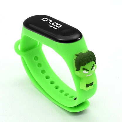Marvel Spider-Man Children's Cartoon Fashion Watches Stitch Iron Man Electronic Digital LED Display Waterproof Holiday Gift Kids