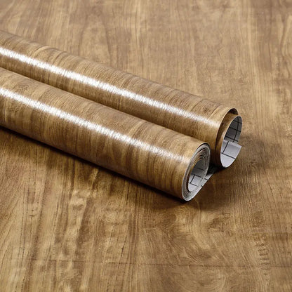 Modern Wood Stripe Home Wallpapers for Furnitures Wall Restore DIY Decorable Films PVC Self-adhesive Vinyl Wall Sticker in Rolls