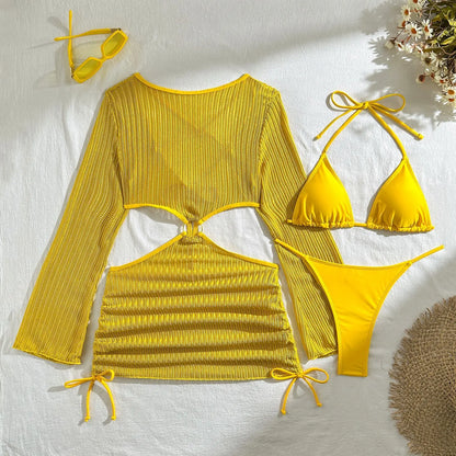 Women's Sexy 3-Piece Bikini Set – Beach Swimwear