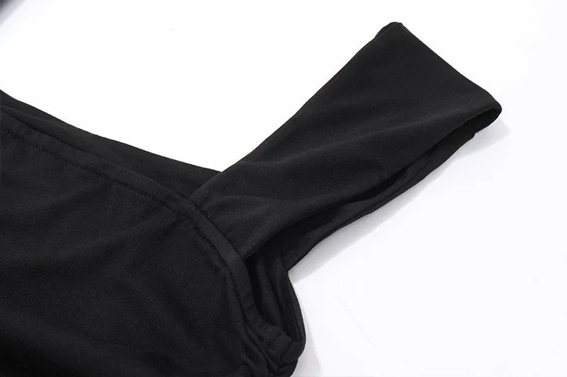 Sexy Black Maxi Dress - Summer Party Ruched Bodycon Style