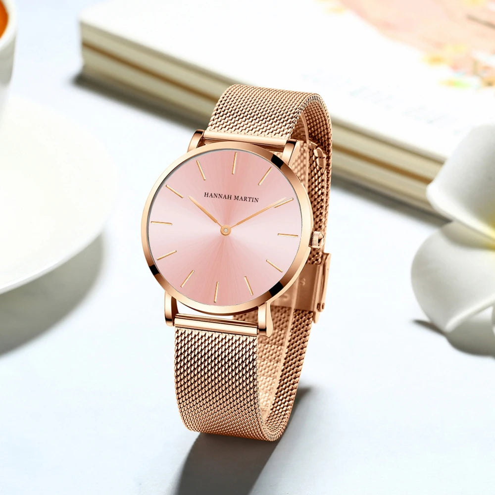 Women Watch Quartz Movement 36mm Waterproof Minimalist Style