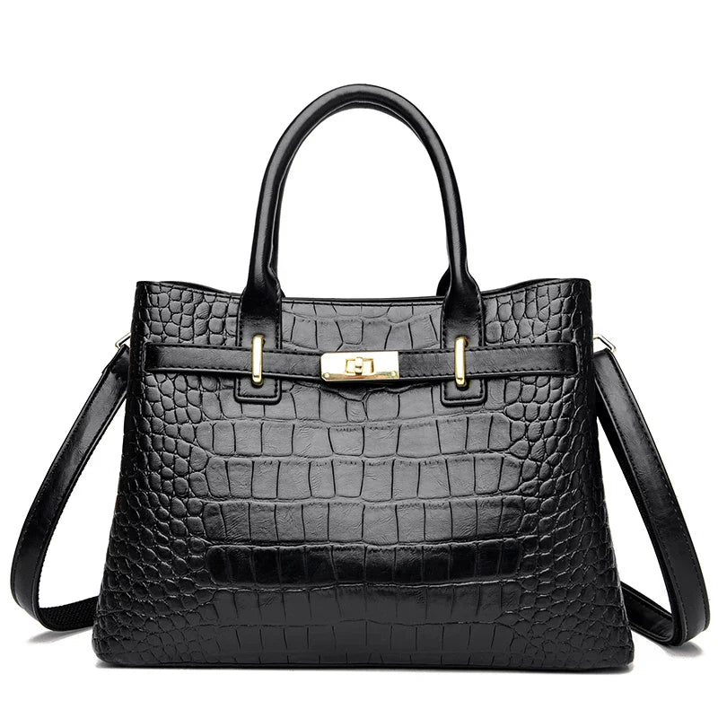 Women Leather 3 Layer Bag