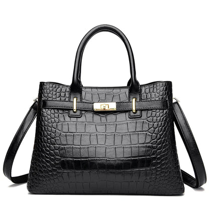 Women Leather 3 Layer Bag