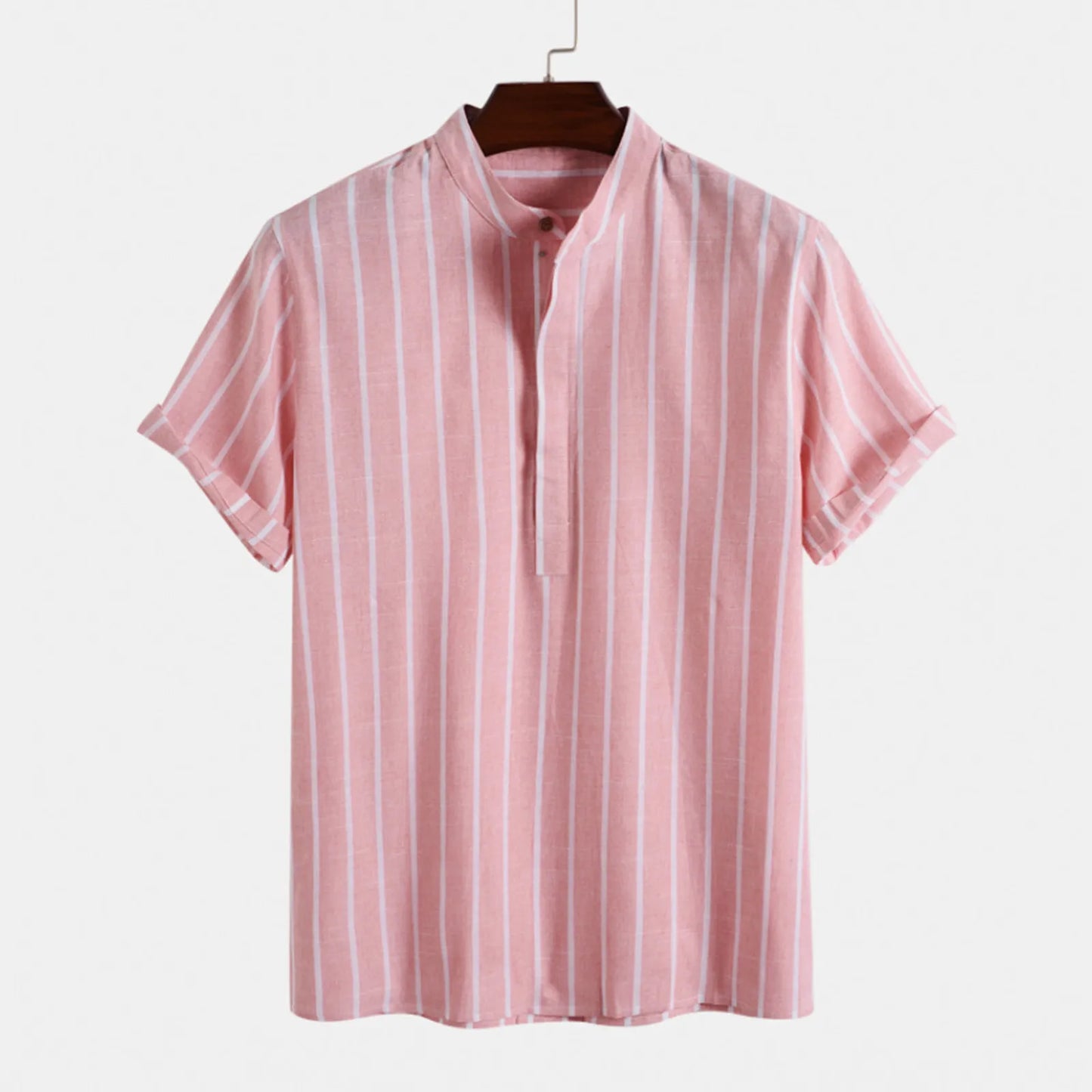 Oversized Striped Linen Men's Shirt
