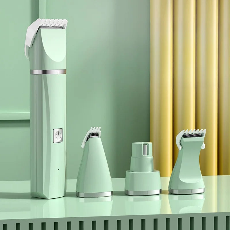 4 in 1 Electric Pet Grooming Kit - Hair Trimmer, Clippers, Nail Grinder for Cats & Dogs