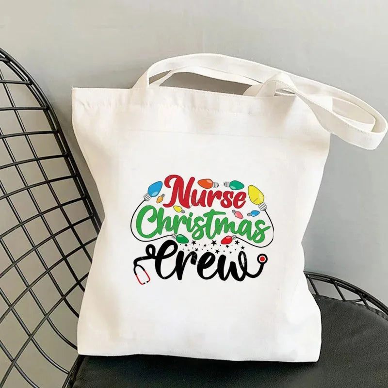 Nursing Essentials Women Shoulder Bag Harajuku Resuable Shopping Bags Lady Canvas Tote Handbag Eco Large Capacity Girls Handbags