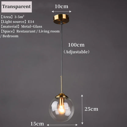 Nordic Modern Glass Ball Island Pendant