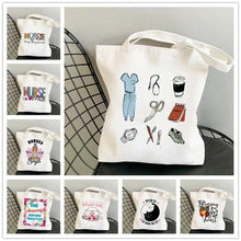 Nursing Essentials Women Shoulder Bag Harajuku Resuable Shopping Bags Lady Canvas Tote Handbag Eco Large Capacity Girls Handbags