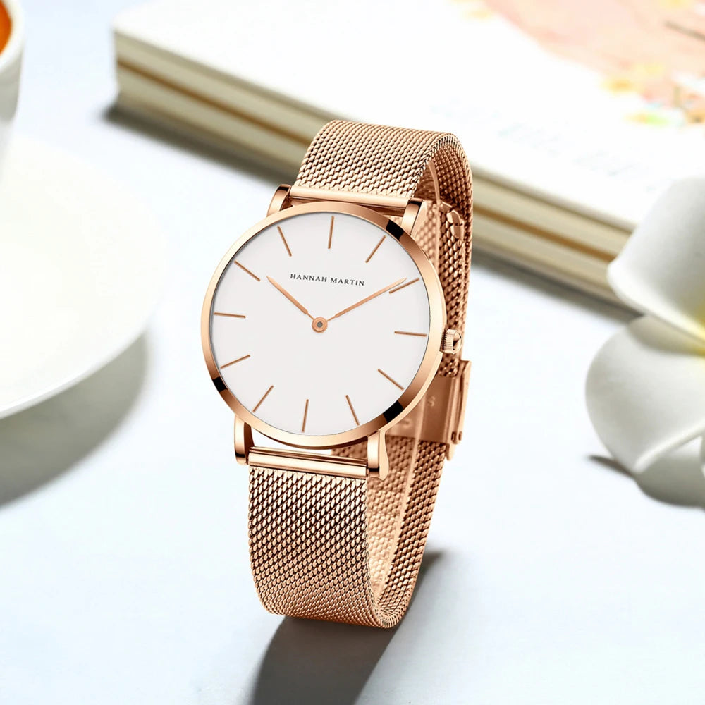Women Watch Quartz Movement 36mm Waterproof Minimalist Style