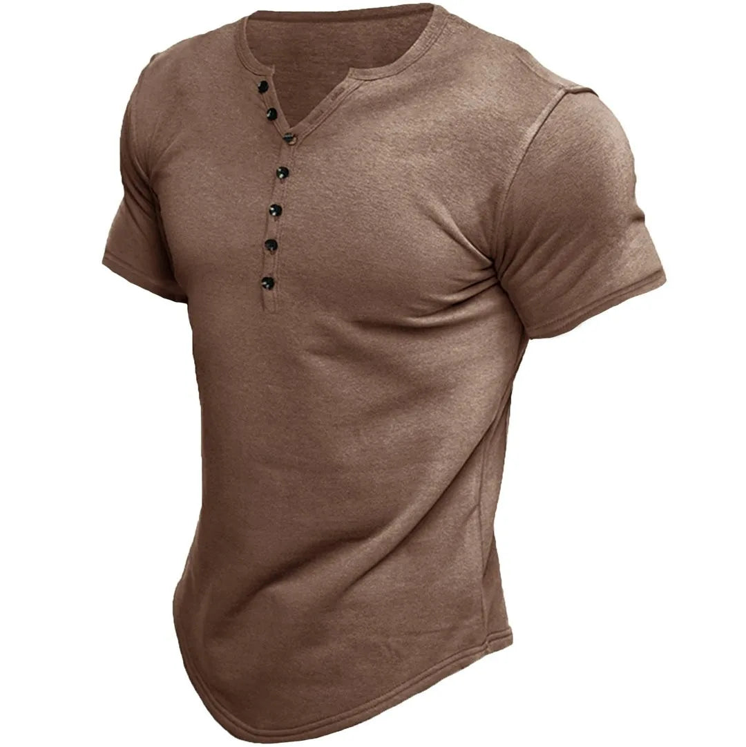 Rivaro Classic Henley Shirt for Men – Stylish Casual Wear