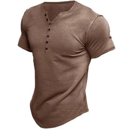 Rivaro Classic Henley Shirt for Men – Stylish Casual Wear