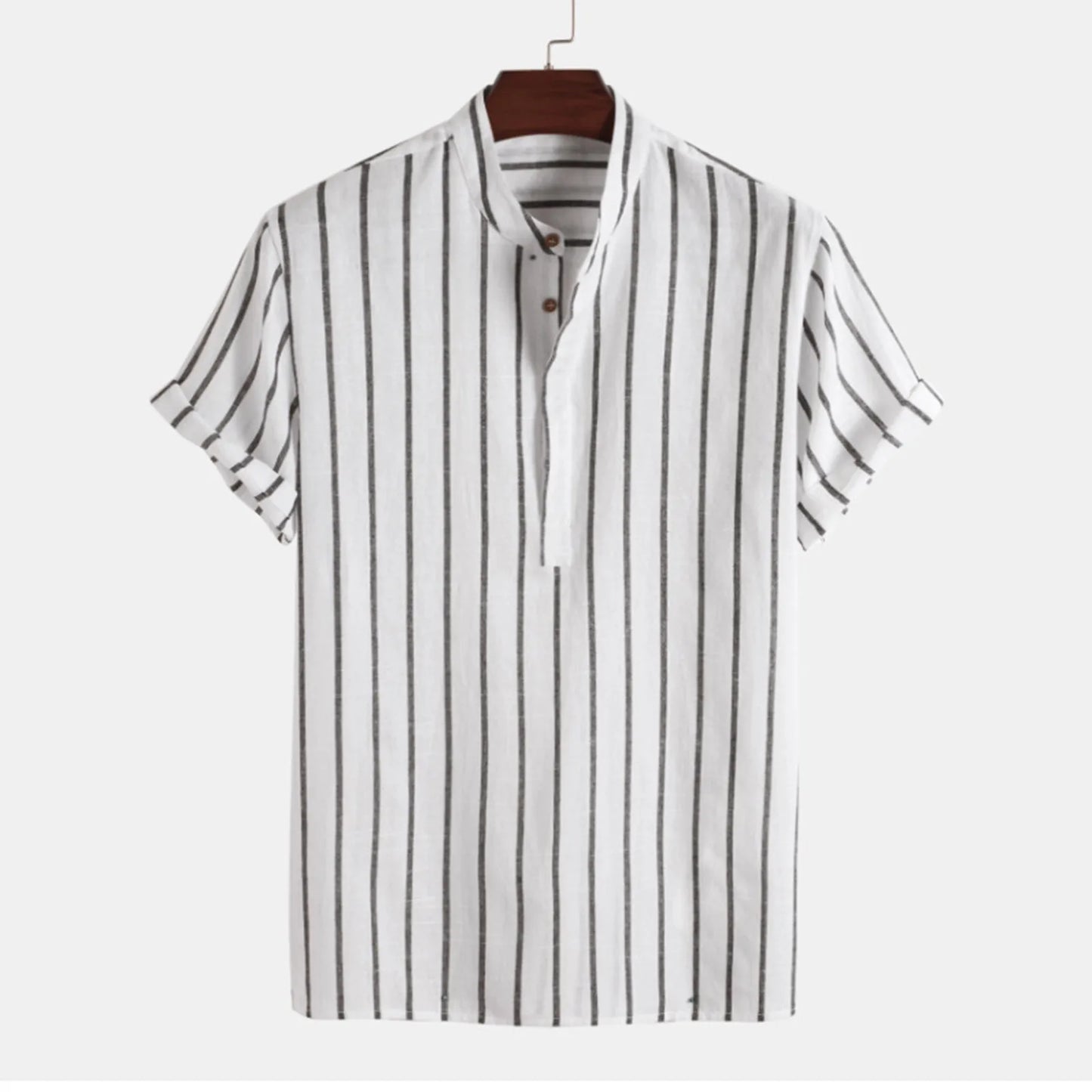 Oversized Striped Linen Men's Shirt