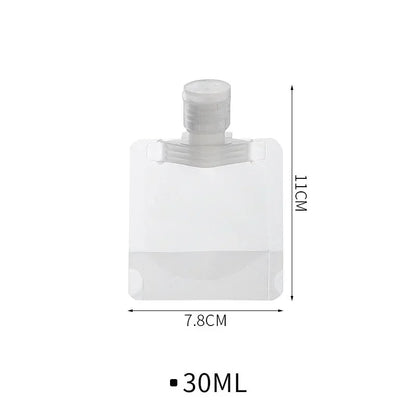 5Pcs Travel Empty Squeeze Bags Lotion Dispensing Bag Refillable Shampoo Toiletries Conditioner Liquid Cosmetic Storage Pouches