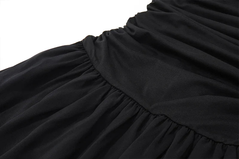 Sexy Black Maxi Dress - Summer Party Ruched Bodycon Style
