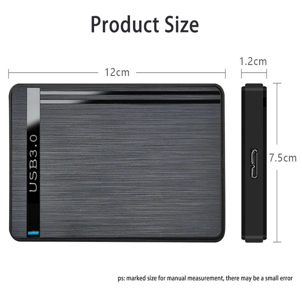 2.5'' SATA to USB 3.0 HDD Enclosure – Portable Hard Drive Case for SSD & External Storage Includes USB 3.0/2.0 Cable ABS Material