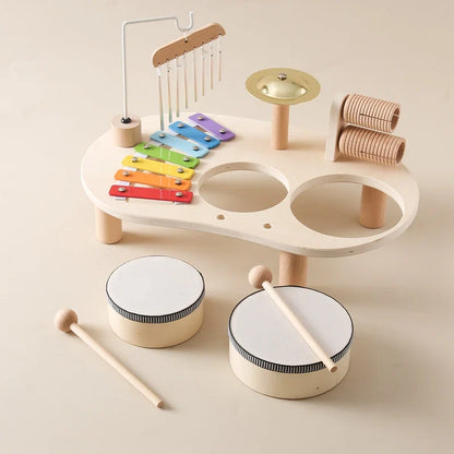 Wooden Aeolian Bells & Xylophone Montessori Baby Educational Musical Toy & Birthday Gift