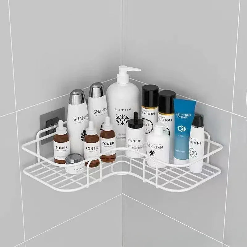 BATHROOM KITCHEN PUNCH CORNER FRAME SHOWER SHELF WROUGHT IRON