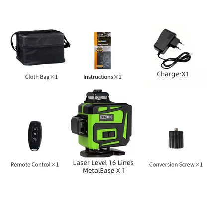 tripod/nivel a laser 16 Lines Laser profesional Level green line Self-leveling 360 autonivelant