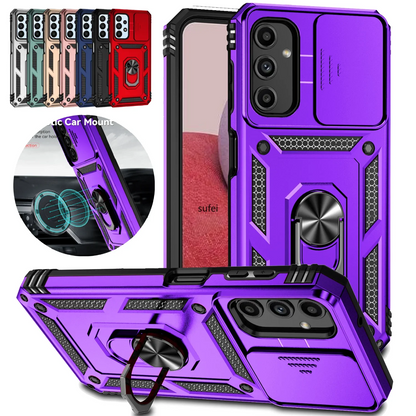 Military Grade Magnetic Holder Back Bumper Slide Lens Case for Samsung Galaxy S23 Series