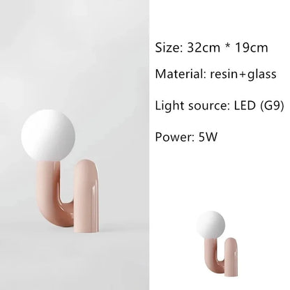 Postmodern Resin Curl Lamp