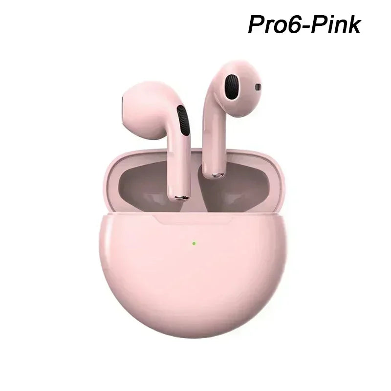 Air Pro 6 TWS Wireless Earbuds – Ultra-Lightweight Bluetooth 5.3 Headset with Mic & Charging Case