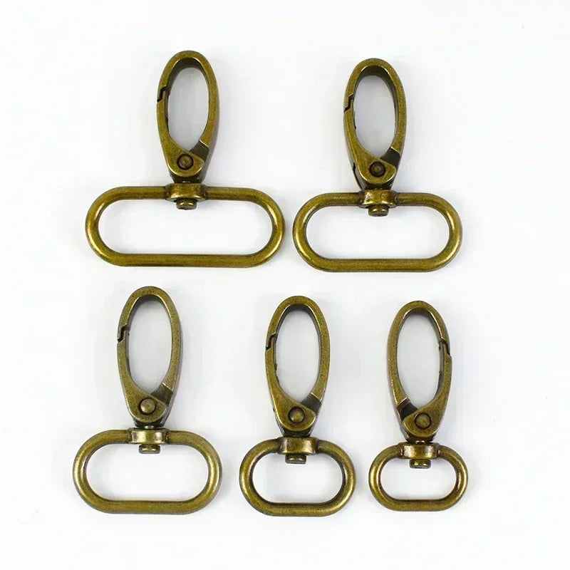 50Pcs Metal Strap Buckles Swivel Lobster Clasp Bag Webbing Belt Snap Hooks Handbag Carabiner Hangers DIY KeyChain Accessories
