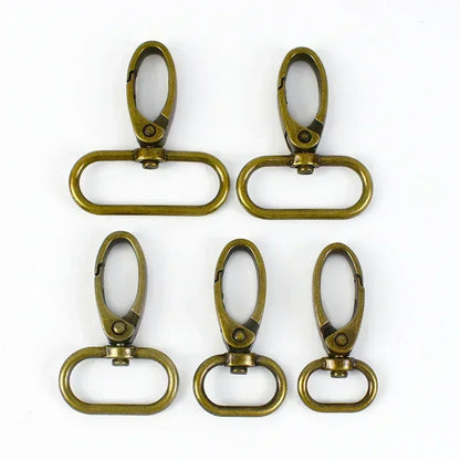 50Pcs Metal Strap Buckles Swivel Lobster Clasp Bag Webbing Belt Snap Hooks Handbag Carabiner Hangers DIY KeyChain Accessories