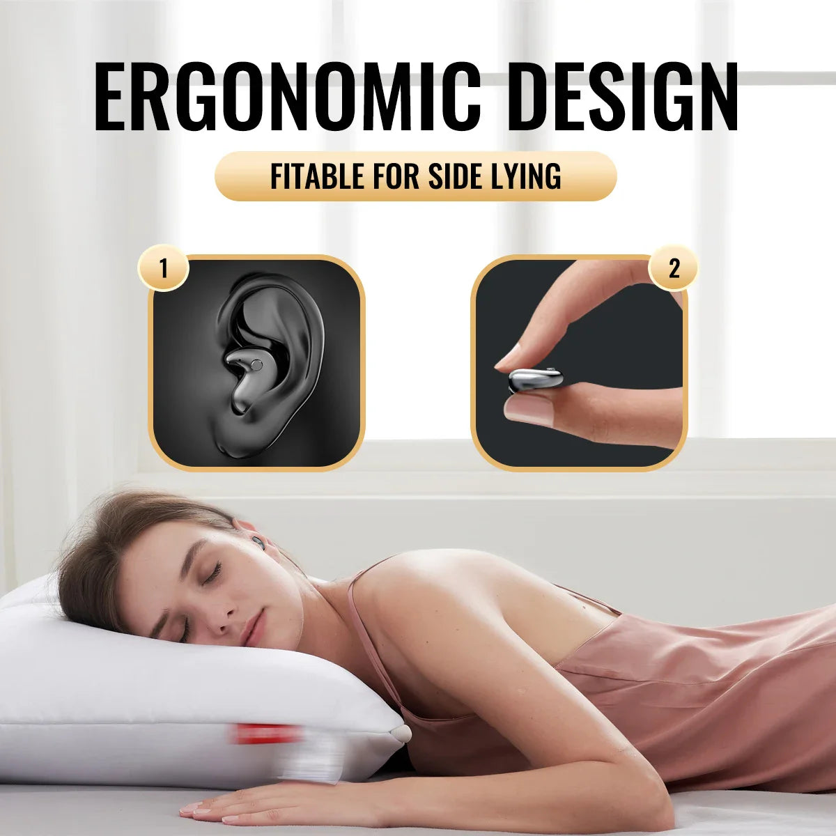 Invisible Wireless Earbuds – Mini Hidden Bluetooth Earphones with Mic, IPX5 Waterproof, HIFI Sound 🎧✨