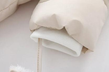 Winter Baby Down Jumpsuit – Wool Hooded, Snowproof & Warm