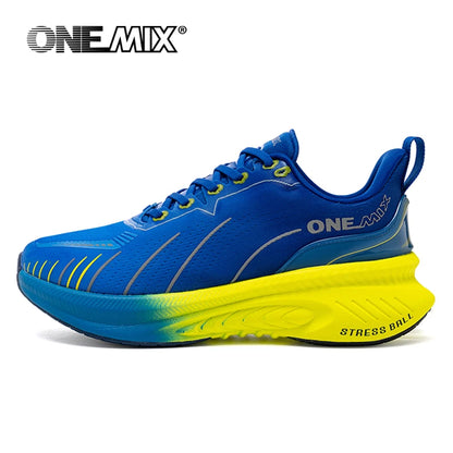 Onemix Men's White Air Cushion Running Shoes 2024